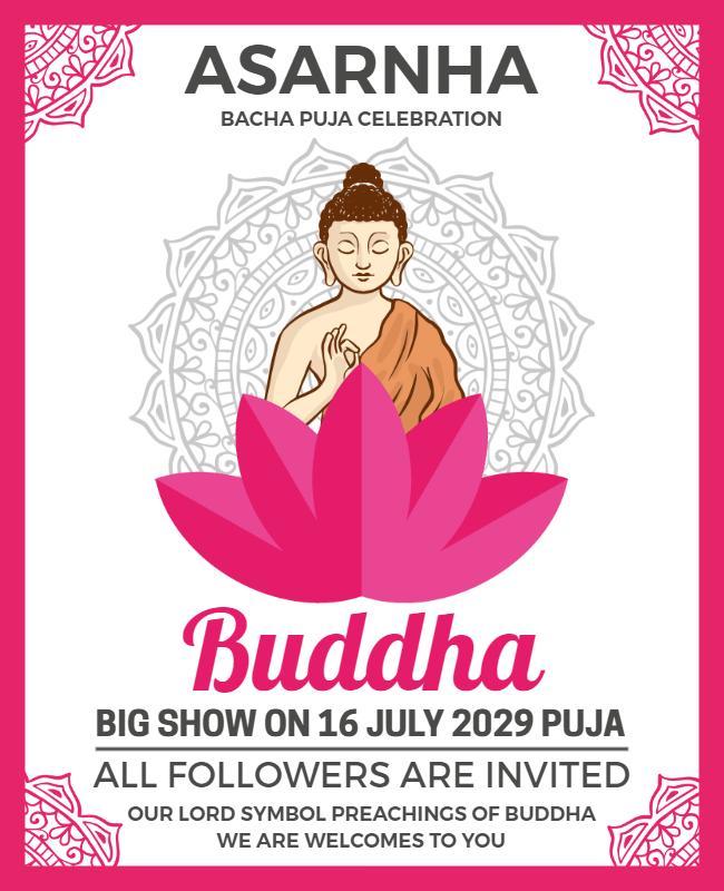 Buddha Puja Celebration Event Flyer Template