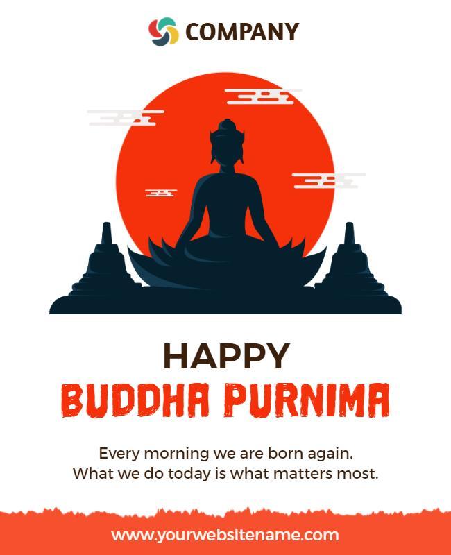 Buddha Purnima Celebration Flyer Template