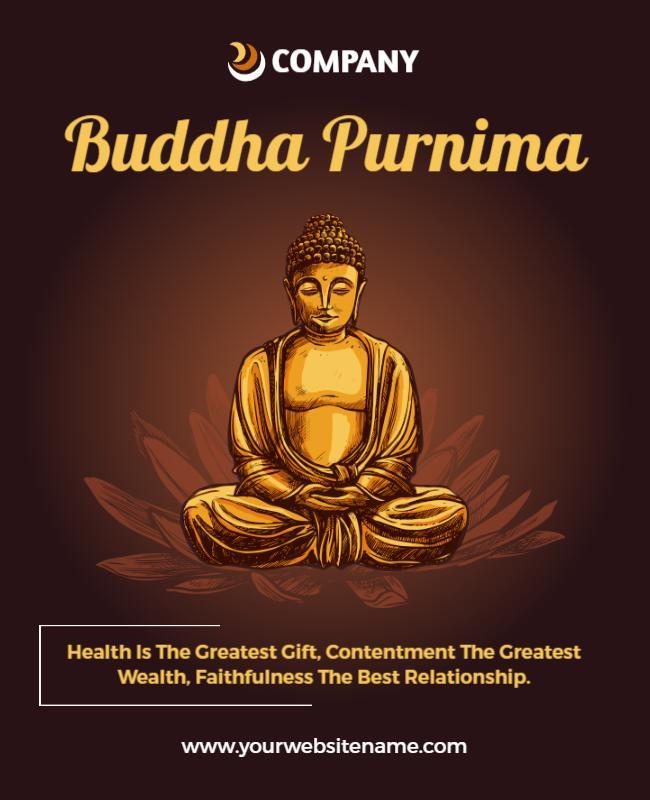 Buddha Purnima Celebration Flyer Template