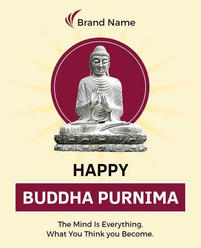 Buddha Purnima Celebration Invitation Flyer Template