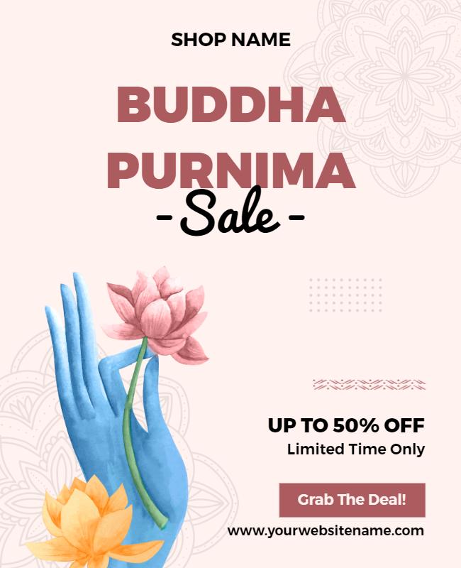 Buddha Purnima Sale Discount Flyer Template