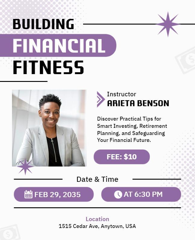 Building Financial Fitness Workshop Flyer Template