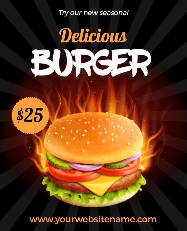 Burger Restaurant Poster Template