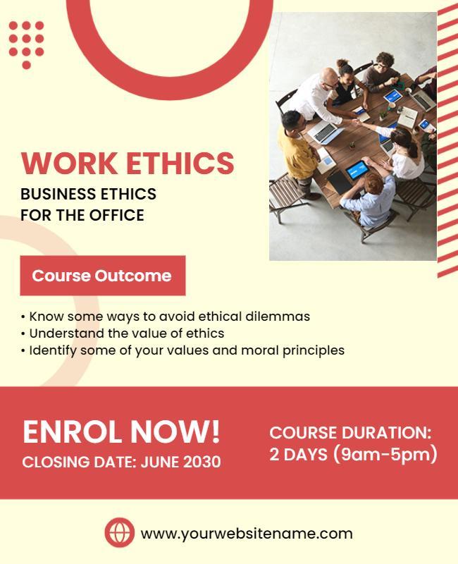 Business Ethics Workshop Promotional Flyer Template