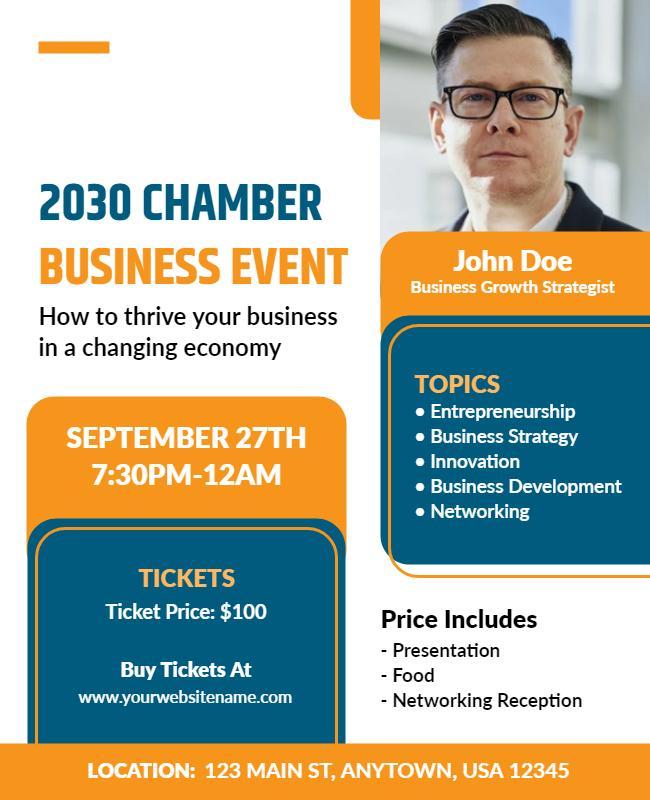 Business Growth Strategy Event Flyer Template