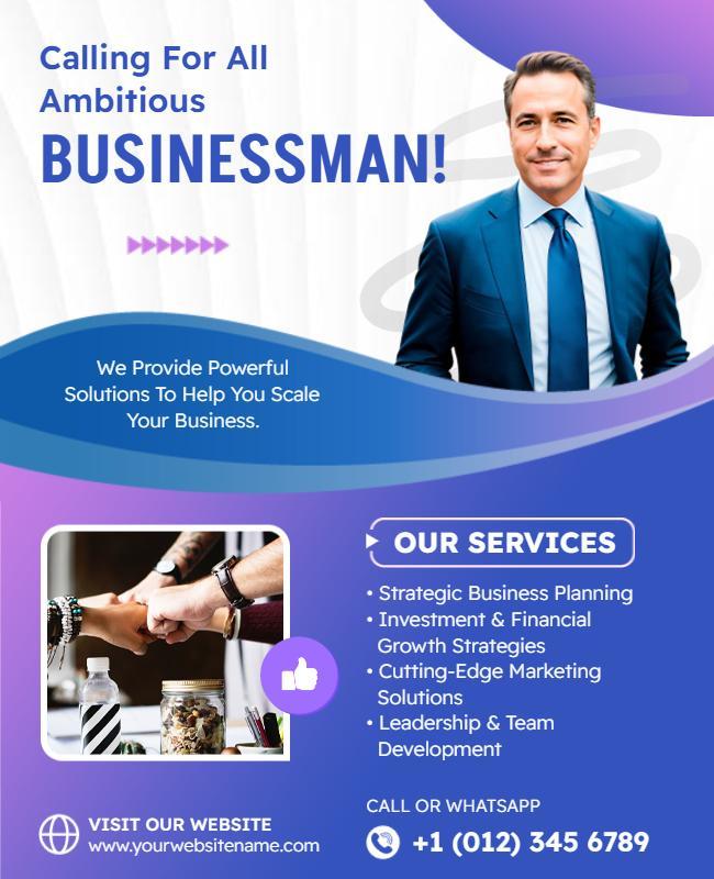 Business Growth Strategy Services Flyer Template