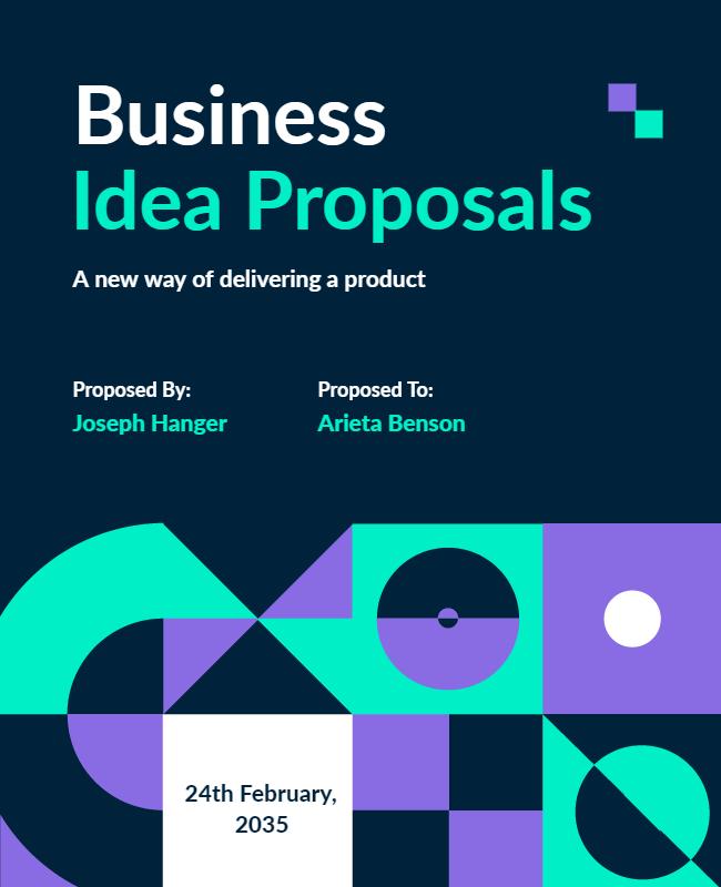 Business Idea Proposal Presentation Flyer Template