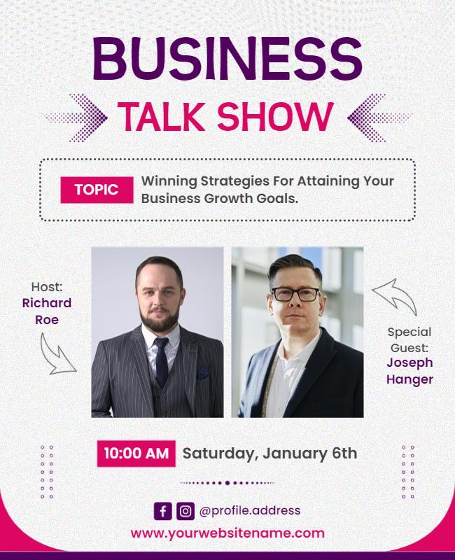 Business Talk Show Event Flyer Template