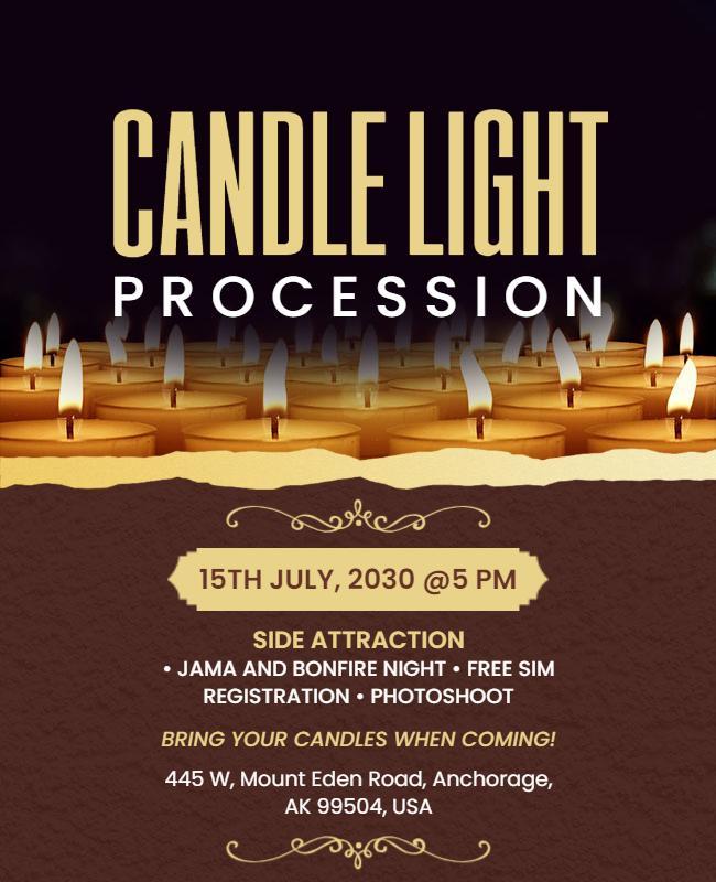 Candle Light Procession Event Flyer Template