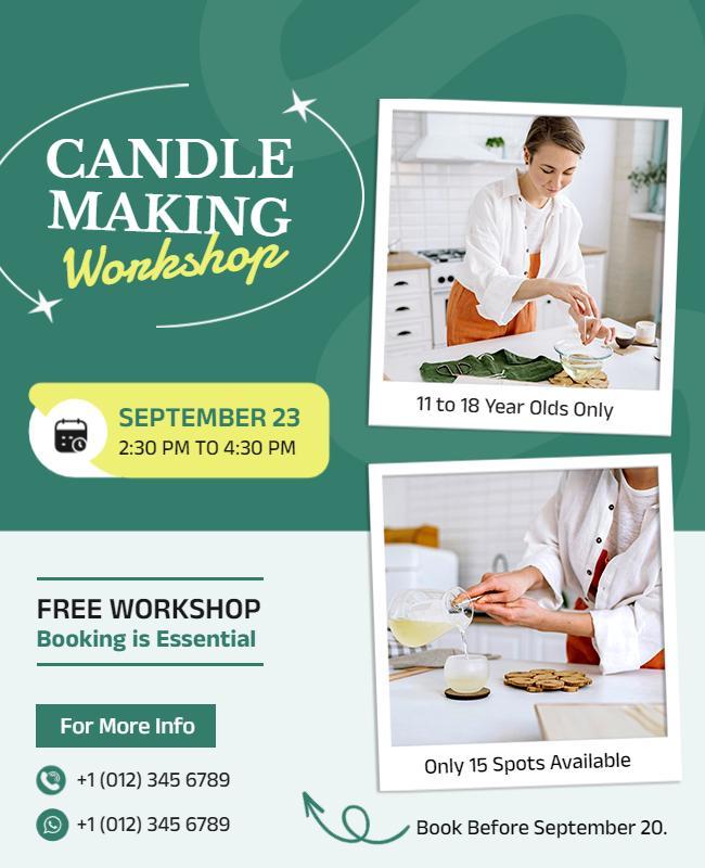 Candle Making Workshop Youth Flyer Template