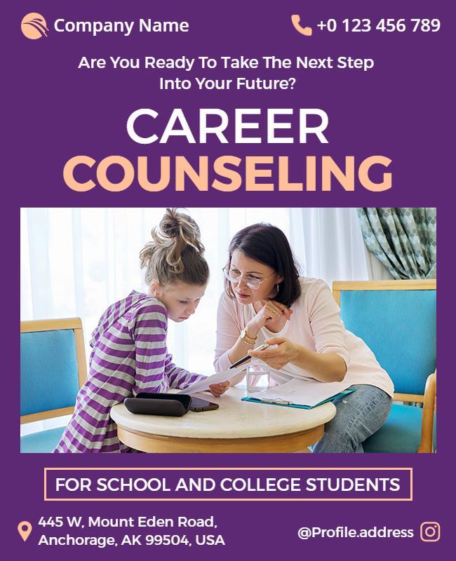 Career Counseling for Students Flyer Template