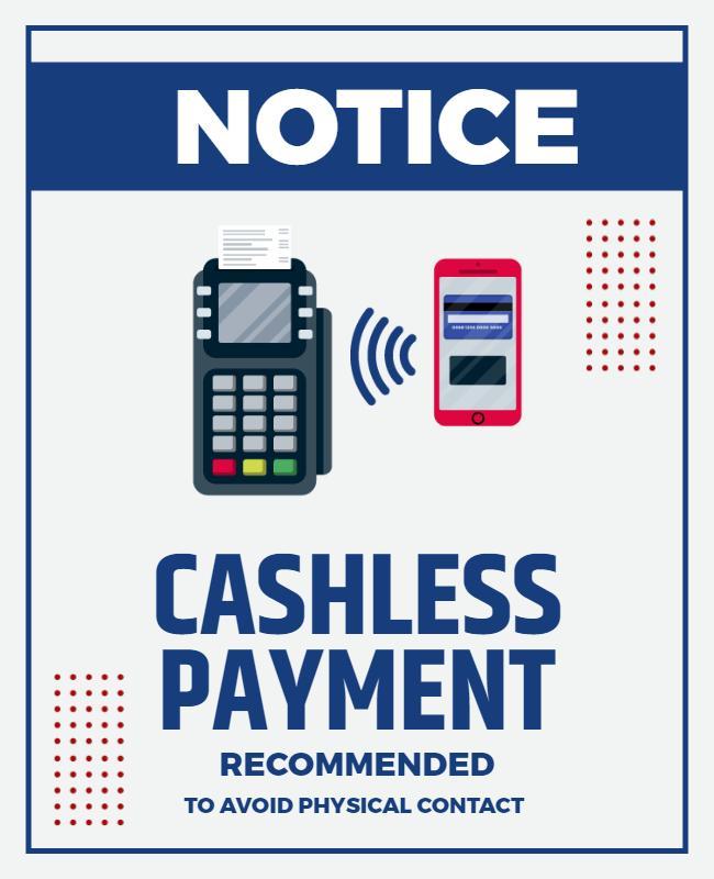 Cashless Payment Notice Flyer Template