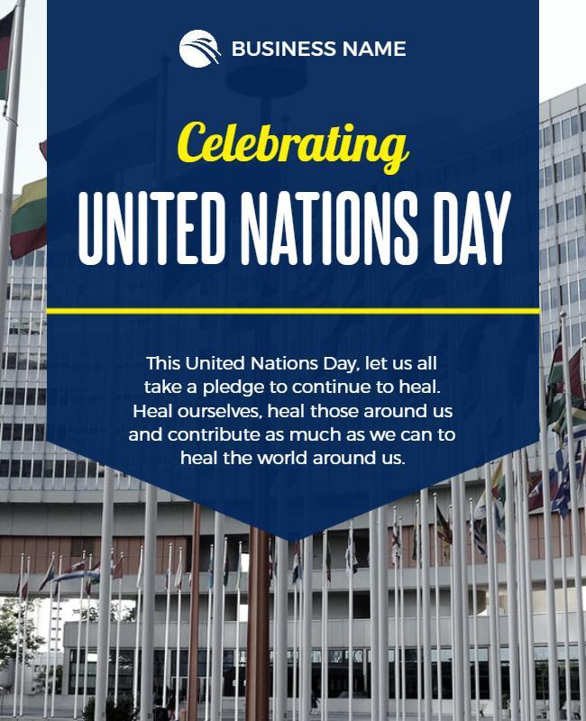 Celebrating United Nations Day Event Flyer Template