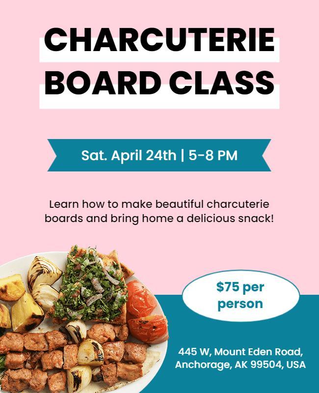 Charcuterie Board Making Class Flyer Template