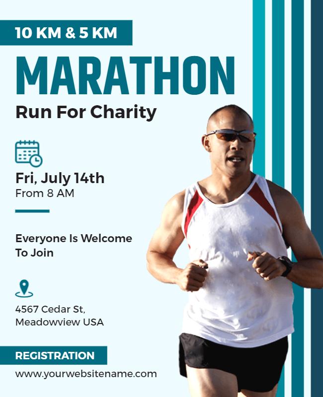 Charity Marathon Event Flyer Template