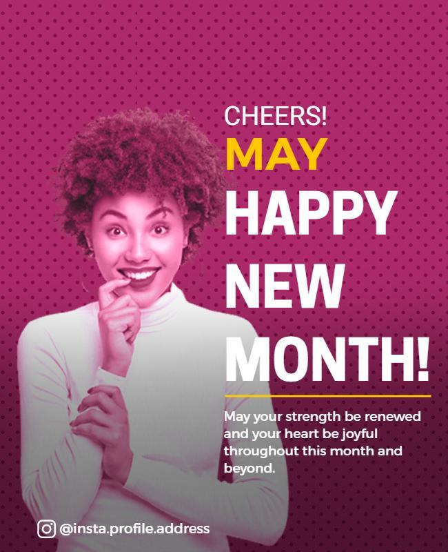 Cheerful Happy New Month Celebration Flyer Template