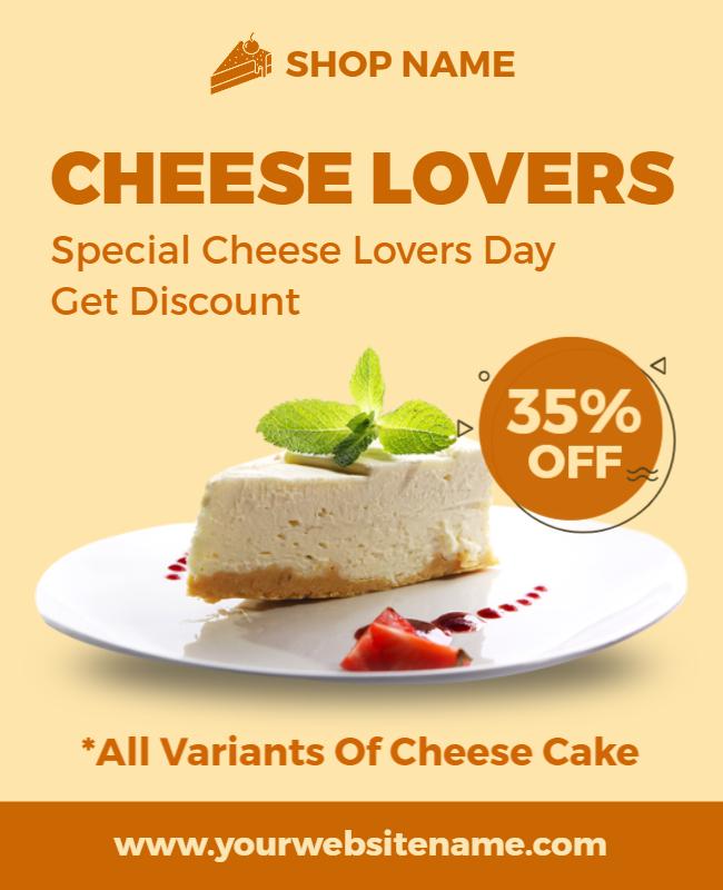 Cheese Lovers Discount Event Flyer Template