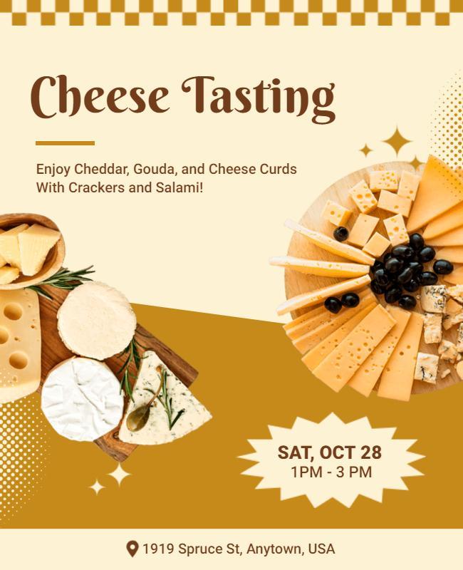 Cheese Tasting Event Invitation Flyer Template