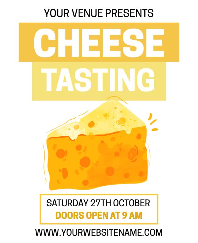 Cheese Tasting Event Invitation Flyer Template