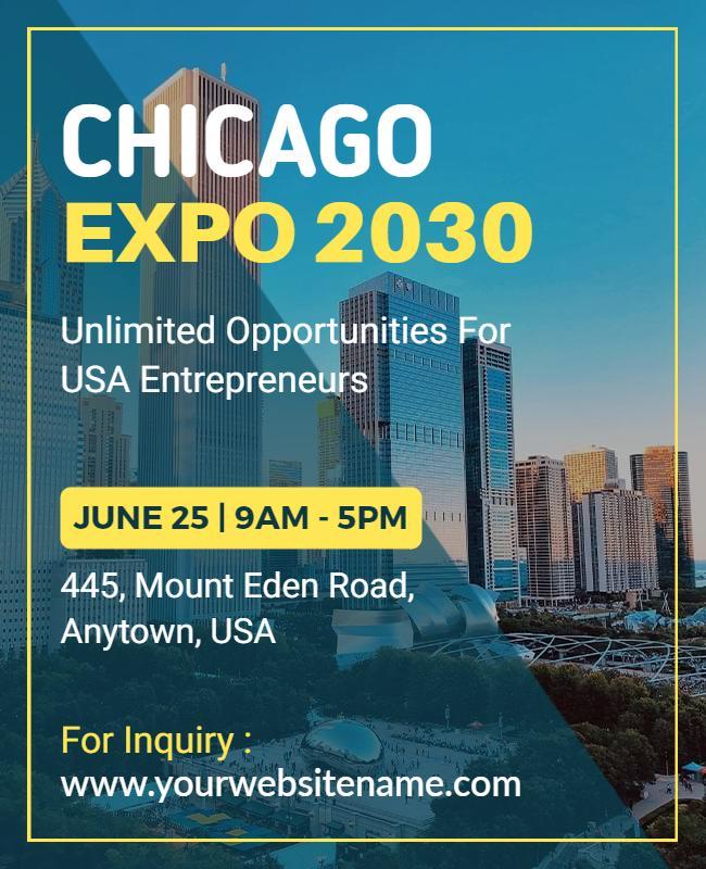 Chicago Business Expo Event Flyer Template