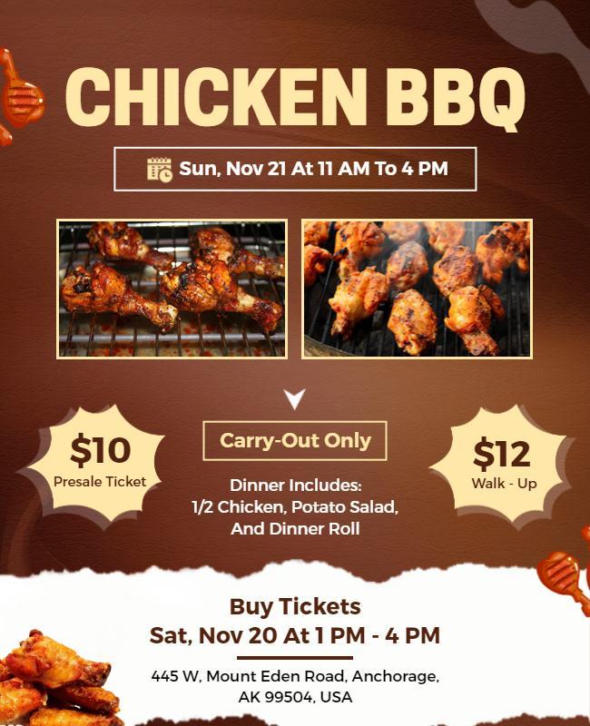 Chicken Bbq Event Flyer Template