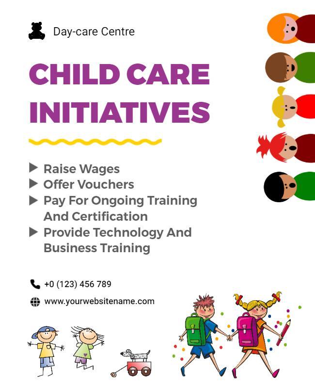 Child Care Services Promotional Flyer Template