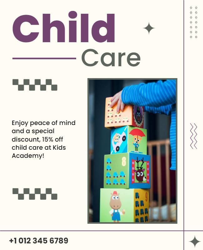 Child Care Services Promotional Flyer Template