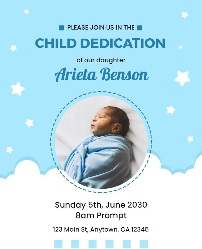 Child Dedication Announcement Flyer Template