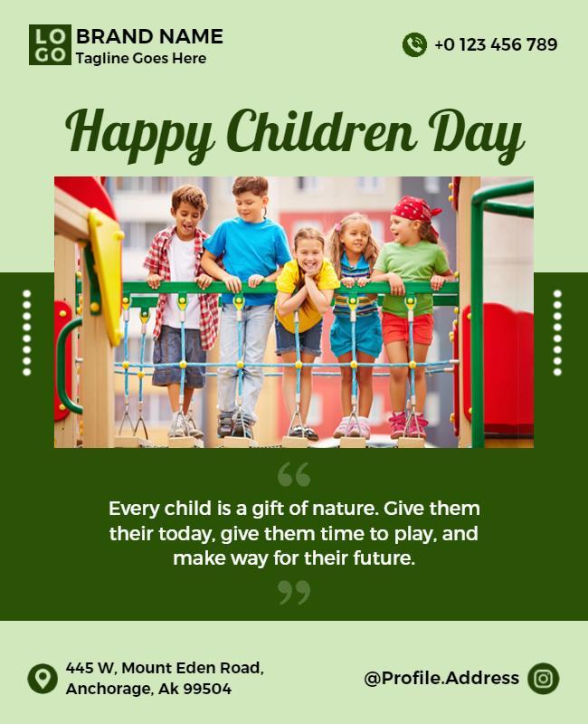 Childrens Day Celebration Event Flyer Template