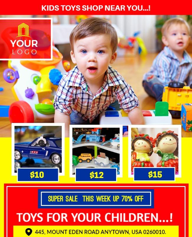 Childrens Toy Store Sale Flyer Template