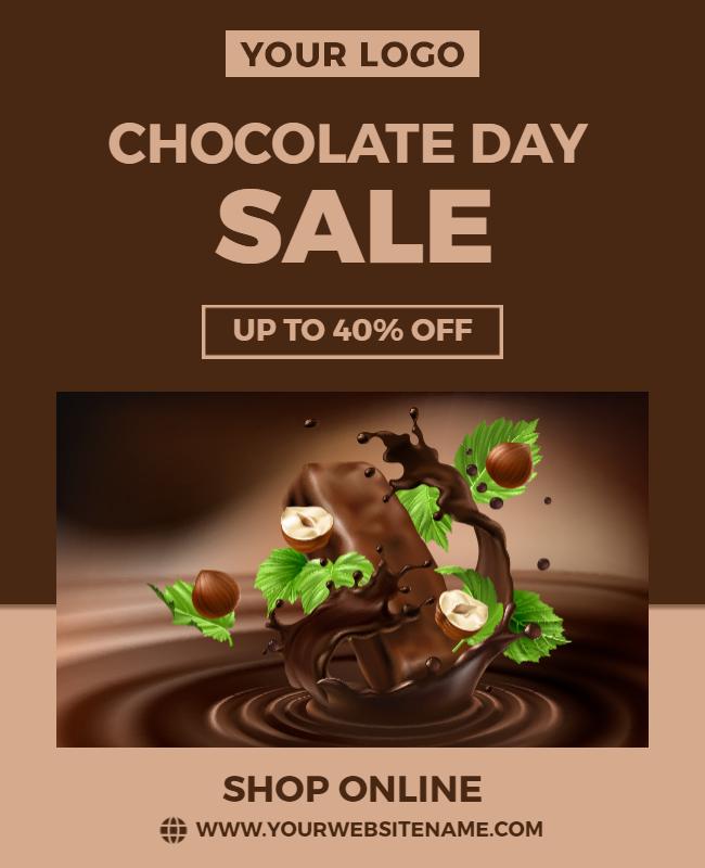 Chocolate Day Online Sale Flyer Template