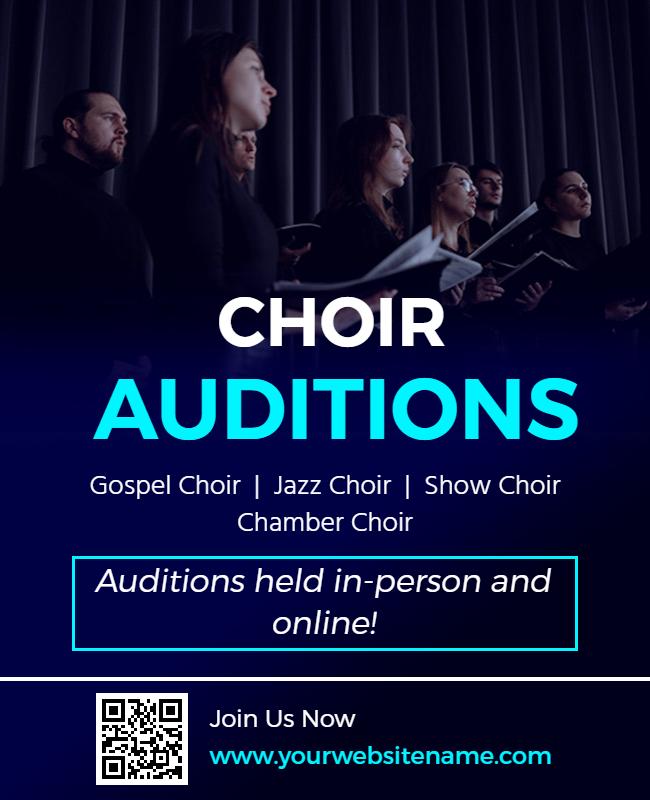 Choir Auditions Event Flyer Template