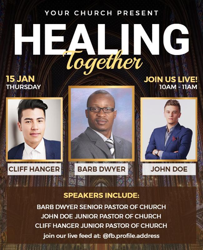 Church Healing Event Speaker Flyer Template