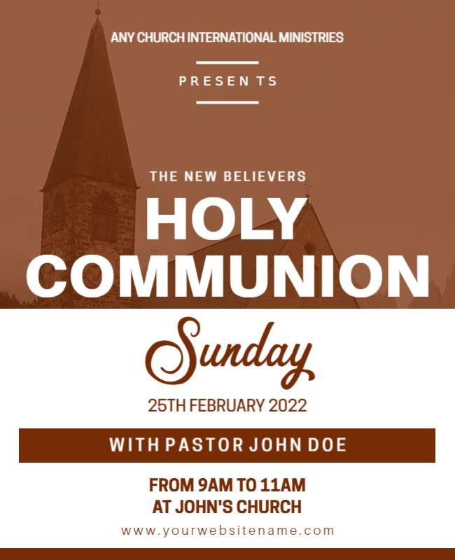 Church Holy Communion Event Flyer Template