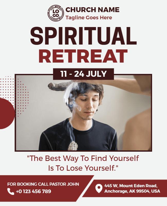 Church Spiritual Retreat Event Flyer Template