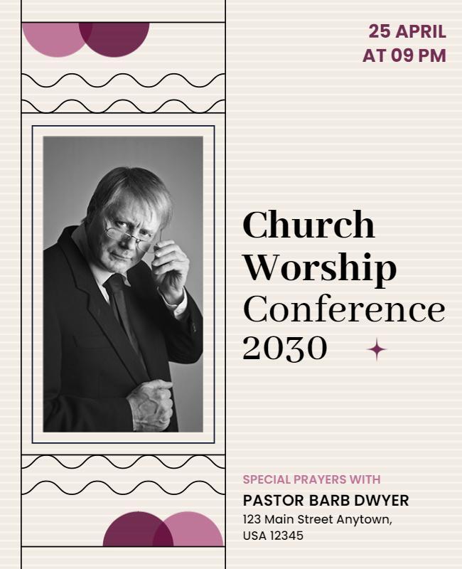 Church Worship Conference Event Flyer Template