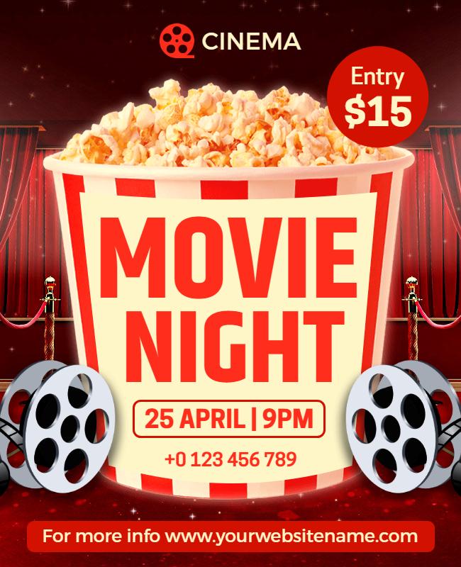 Cinema Movie Night Event Flyer Template