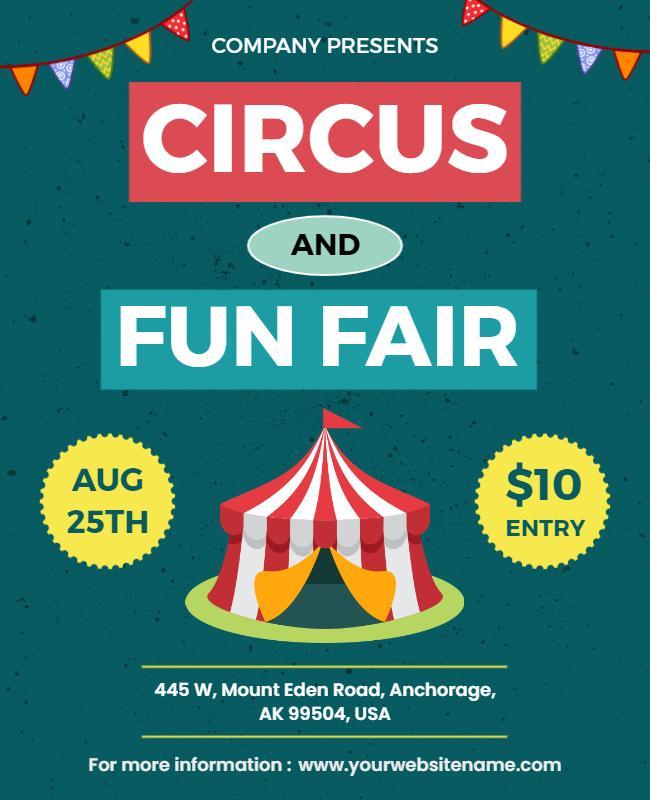 Circus and Fun Fair Event Flyer Template