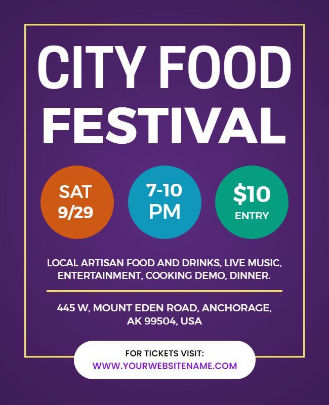 City Food Festival Event Flyer Template