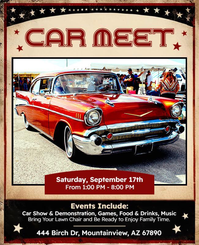 Classic Car Meet Event Flyer Template