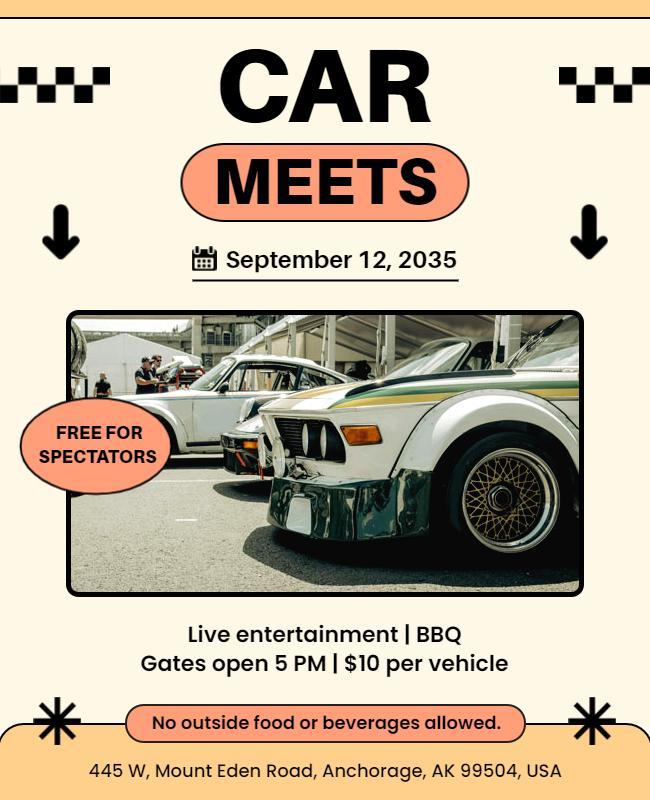 Classic Car Meets Event Flyer Template