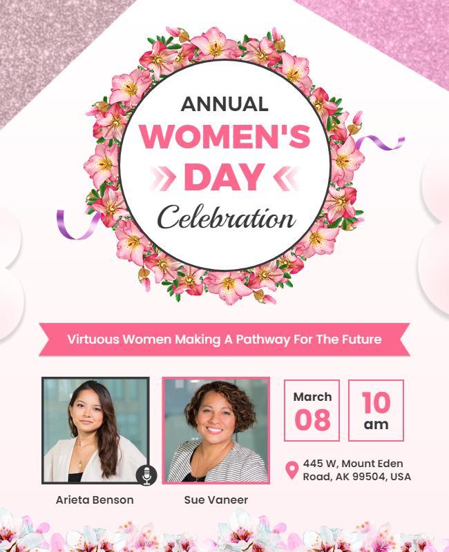 Classy Annual Womens Day Celebration Flyer Template