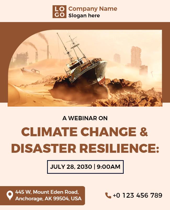 Climate Change and Disaster Resilience Webinar Flyer Template