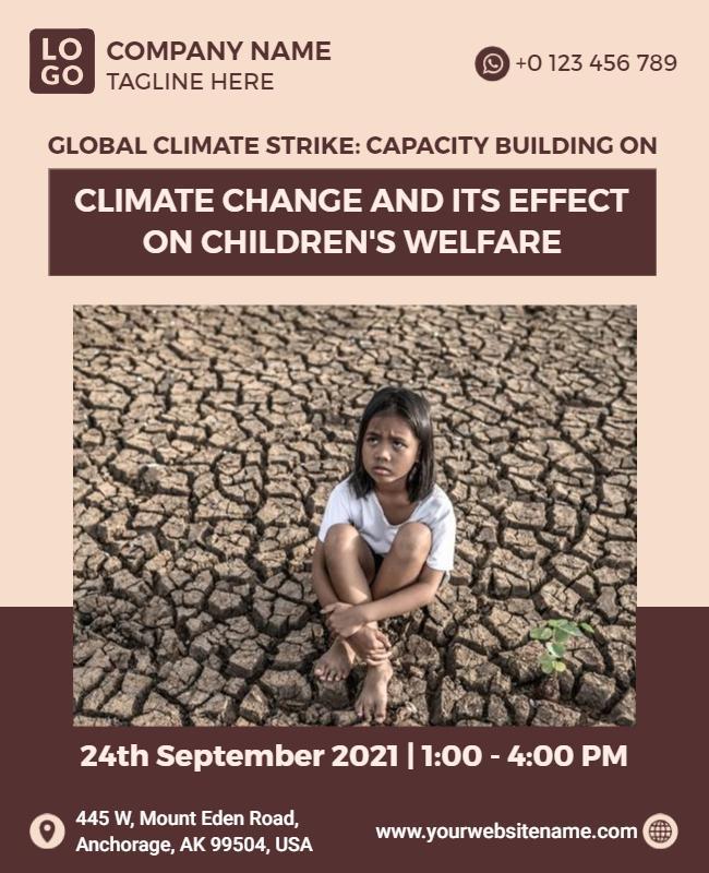 Climate Change Awareness Event Flyer Template