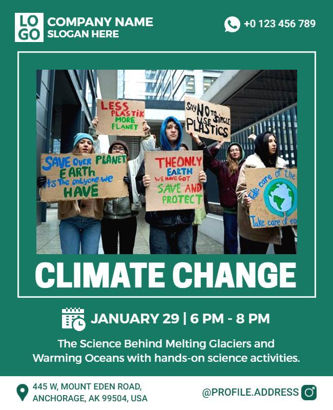 Climate Change Awareness Event Flyer Template