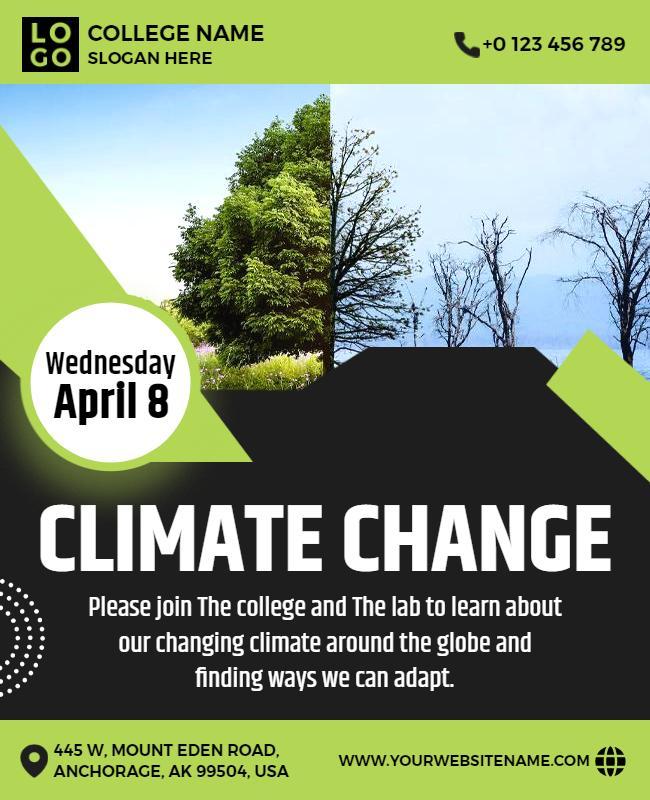 Climate Change Awareness Event Flyer Template