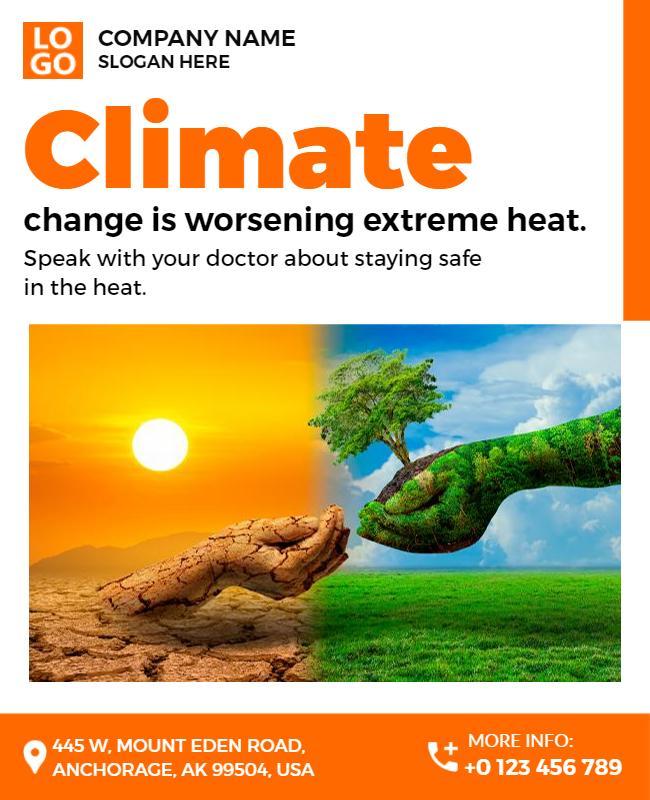 Climate Change Awareness Flyer Template