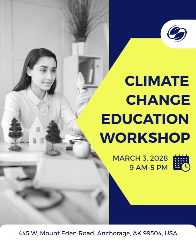 Climate Change Education Workshop Flyer Template