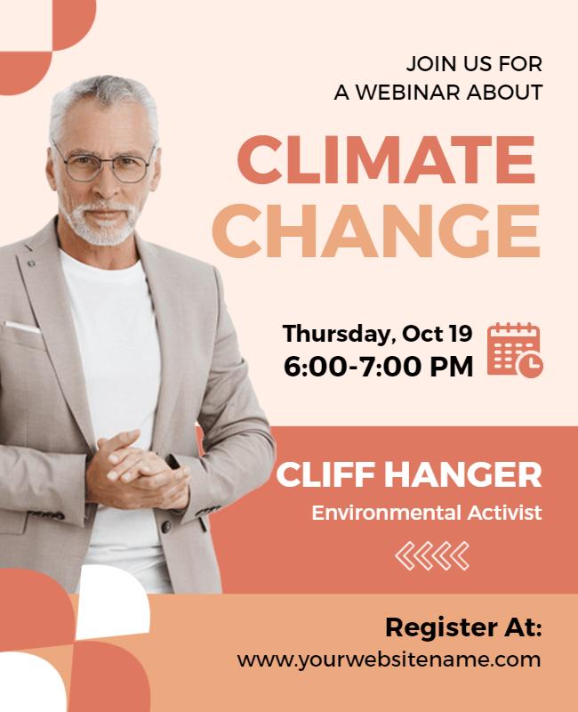 Climate Change Webinar Event Flyer Template