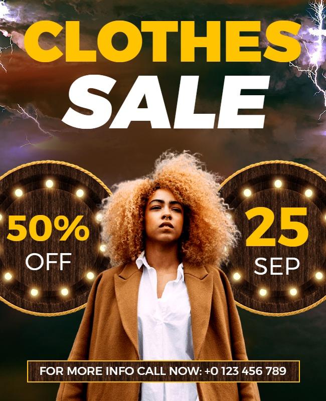 Clothes Sale 3d Flyer Template